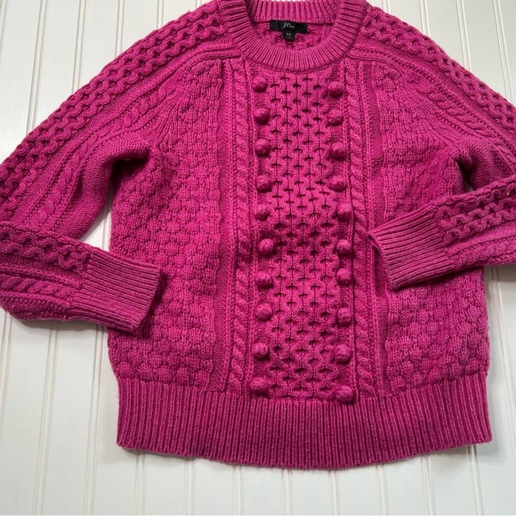 J.Crew Sweater Womens XS Wool Blend Popcorn Cable Knit Pullover. 320 - Picture 1 of 3